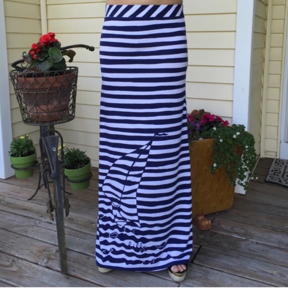 ⛵️ Lilly Pulitzer Sailboat Maxi Skirt ⚓️